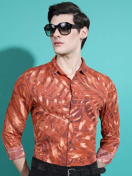 KETCH Slim Fit Printed Casual Shirt