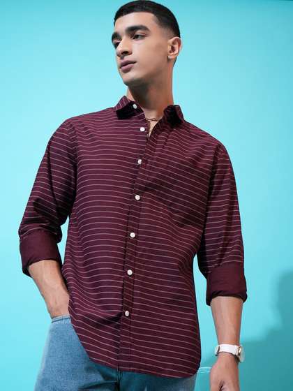 HIGHLANDER Slim Fit Cotton Casual Shirt