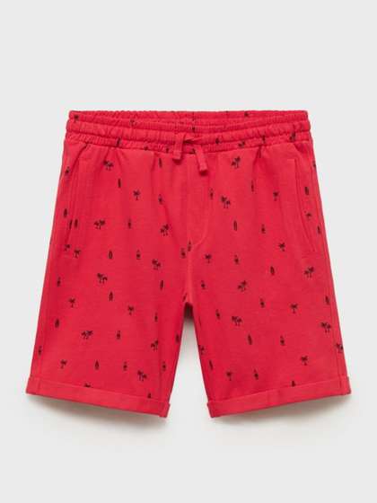 Mango Kids Boys Cotton
                    Printed Regular Shorts
