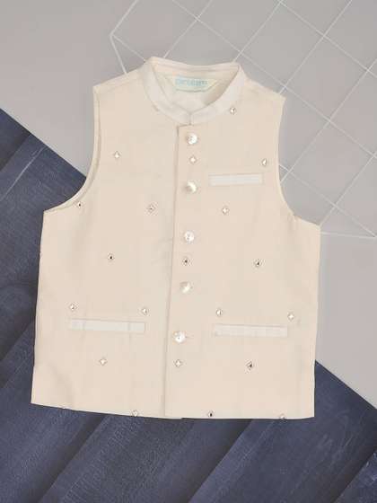 indus route by Pantaloons Boys Embroidered Nehru Jacket