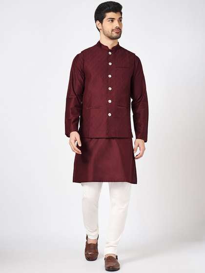 indus route by Pantaloons Woven-Design Nehru Jacket