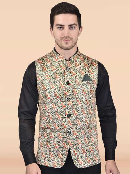 PRINTINDIA Men
                          Printed Woven Nehru Jacket