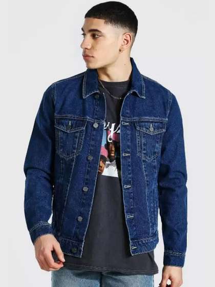 MASTERLY WEFT Men
                        Washed Outdoor Denim Jacket with Embroidered