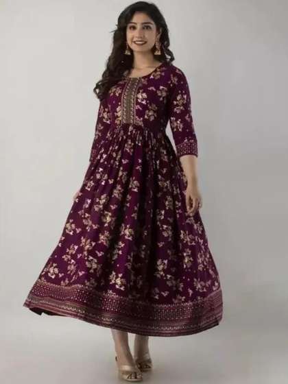 KIAARON Women
                          Floral Printed Maternity Kurta