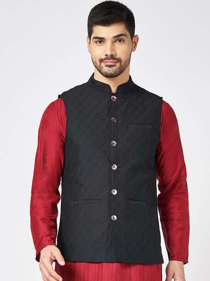 indus route by Pantaloons Woven-Design Nehru Jacket