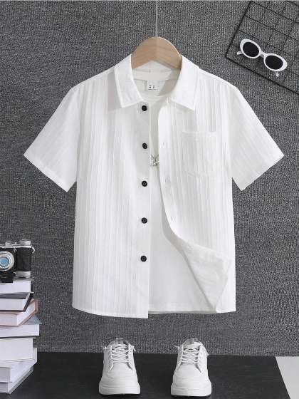 BAESD Boys Standard Opaque Casual Shirt