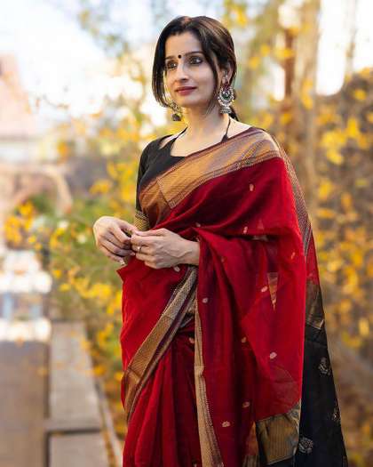 Anjaneya Sarees Woven Design Banarasi Silk Cotton Saree