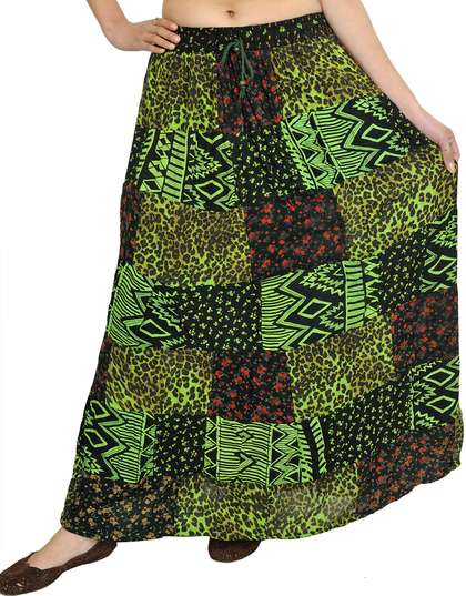 Exotic India Printed Maxi Skirts