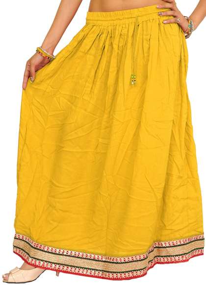 Exotic India Embellished A-Line Maxi Skirts