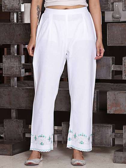 Spring Soul Cotton Embroidered Palazzos