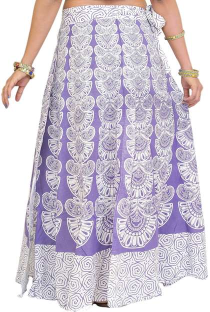 Exotic India Printed Wrap Maxi Skirts