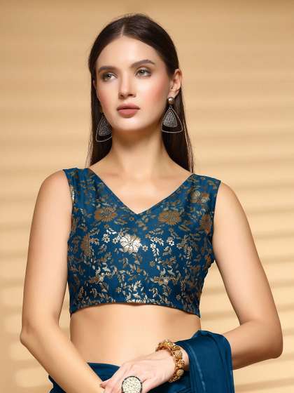 Oomph V Neck Saree Blouse