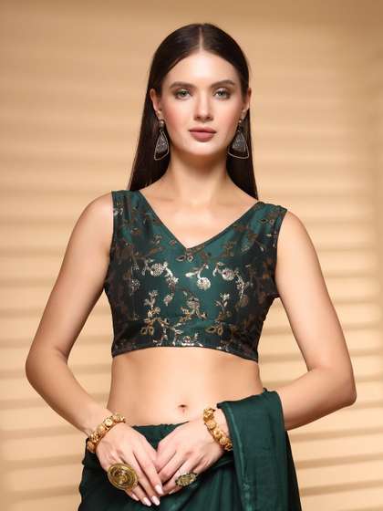 Oomph Woven Design Saree Blouse