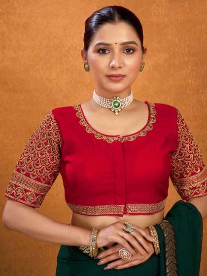 KALINI Embroidered Saree Blouse