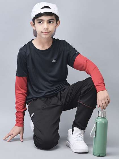 DIDA Boys Dri-FIT Solid Round Neck T-shirt
