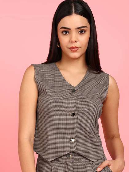 Mast & Harbour
                        Checked Waistcoat