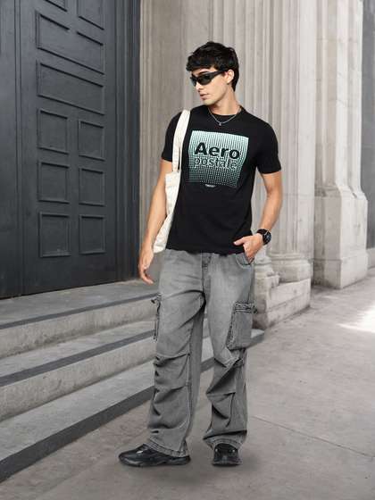 Aeropostale Men Brand Logo Printed Pure Cotton T-shirt