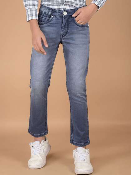 Crimsoune Club Boys Slim
                    Fit Heavy Fade Stretchable Jeans
