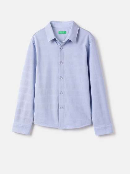 United Colors of
                    Benetton Boys Spread Collar Textured Casual Shirt
