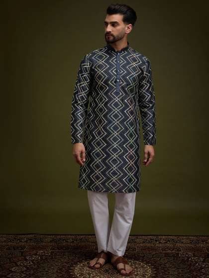 Anouk Chevron Embroidered Kurta