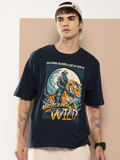Difference of Opinion Men Graphic Printed Oversized T-shirt