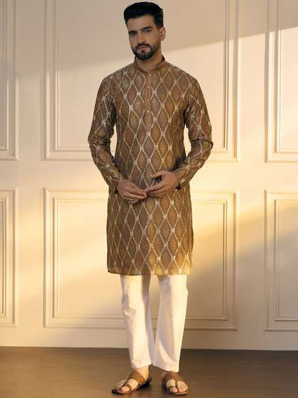 Anouk Geometric Embroidered Kurta