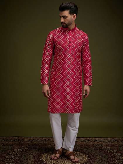 Anouk Chevron Embroidered Kurta