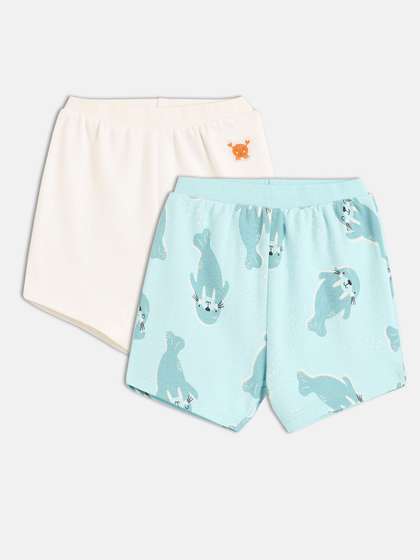 MINI KLUB Boys Pack of 2
                    Mid-Rise Cotton Shorts