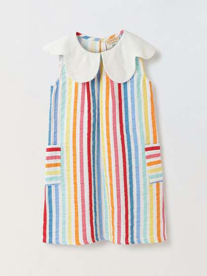 SPUNKIES Girls Striped
                    Cotton A-Line Mini Dress