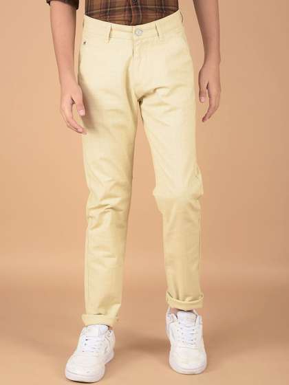 Crimsoune Club Boys
                      Checked Slim Fit Chinos Trousers