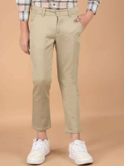 Crimsoune Club Boys
                    Textured Slim Fit Chinos Trousers