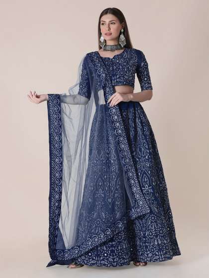 Warthy Ent Semi-Stitched Lehenga Unstitched Blouse With Dupatta