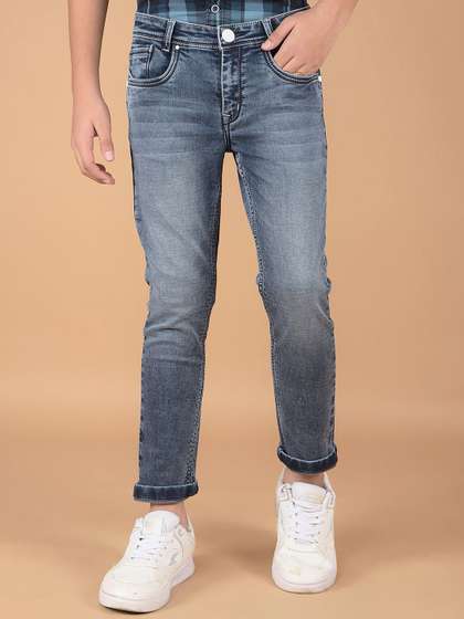 Crimsoune Club Boys Slim
                    Fit Heavy Fade Stretchable Jeans
