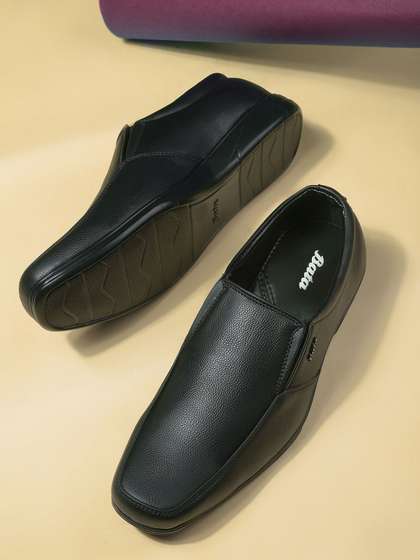Bata Men Textured
                          Slip-Ons Formal Shoes