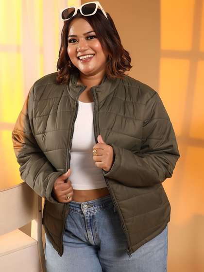 Instafab Plus Size
                        Women Lightweight Quilted Jacket