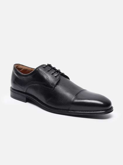 Van Heusen Men
                        Leather Derby Round Toe Formal Shoes