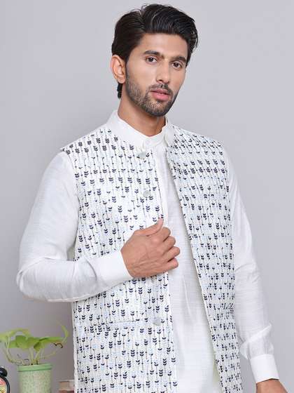 Jompers Men Embroidered Nehru Jackets