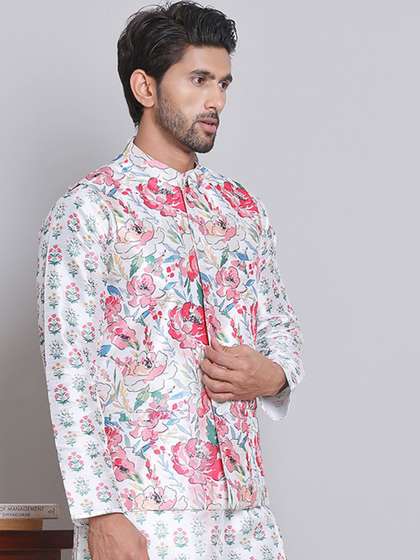 Jompers Men Printed Nehru Jackets