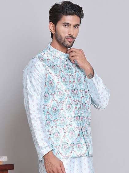 Jompers Printed Woven Nehru Jacket
