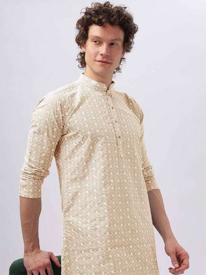 Anouk Embroidered Cotton Kurta