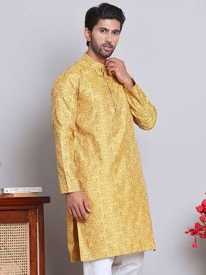 Jompers Geometric Woven Design Kurta