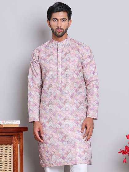 Jompers Geometric Printed Cotton Kurta