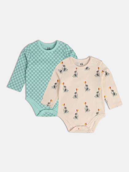 MINI KLUB Infants Boys
                    Pack Of 2 Printed Cotton Bodysuit