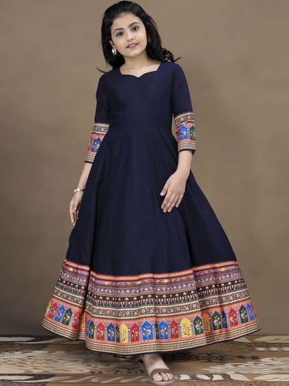 FASHION DREAM Girls
                    Printed Maxi Ethnic Dress