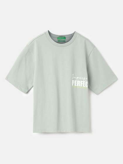 United Colors of Benetton Boys Pure Cotton Pockets Boxy T-shirt