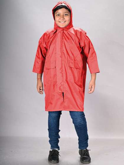 LUX VENUS Boys
                          Hooded Raincoat With School Bag Cover