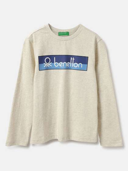 United Colors of Benetton Boys Striped Pure Cotton Pockets T-shirt