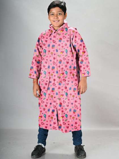 LUX VENUS Boys
                        Printed Rain Jacket With School Bag Cover