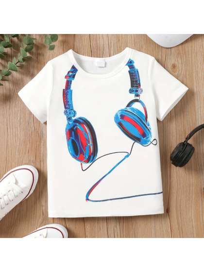 Googo Gaaga Boys Graphic Printed Round Neck Cotton T-Shirt