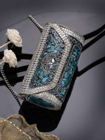Anekaant Embellished
                        Box Clutch